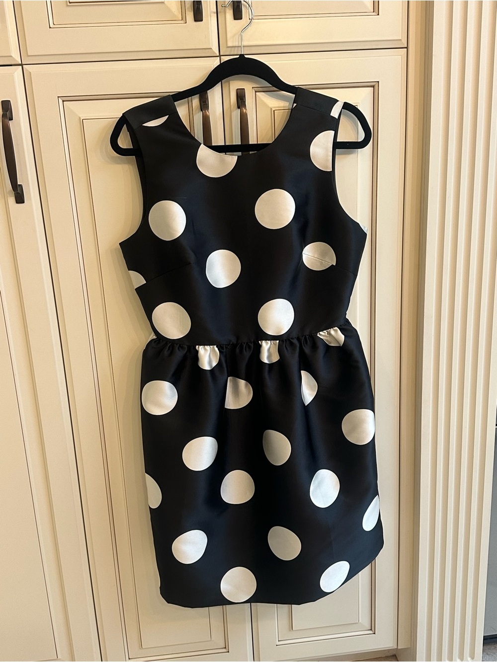 kate spade Black and White Polka Dot Bow-Accent Sleeveless Dress - Picture 2 of 2